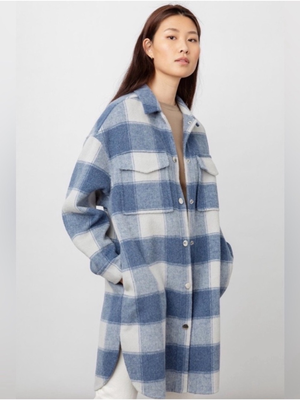 Rails Jaro Buffalo Check Wool Blend Coat Small